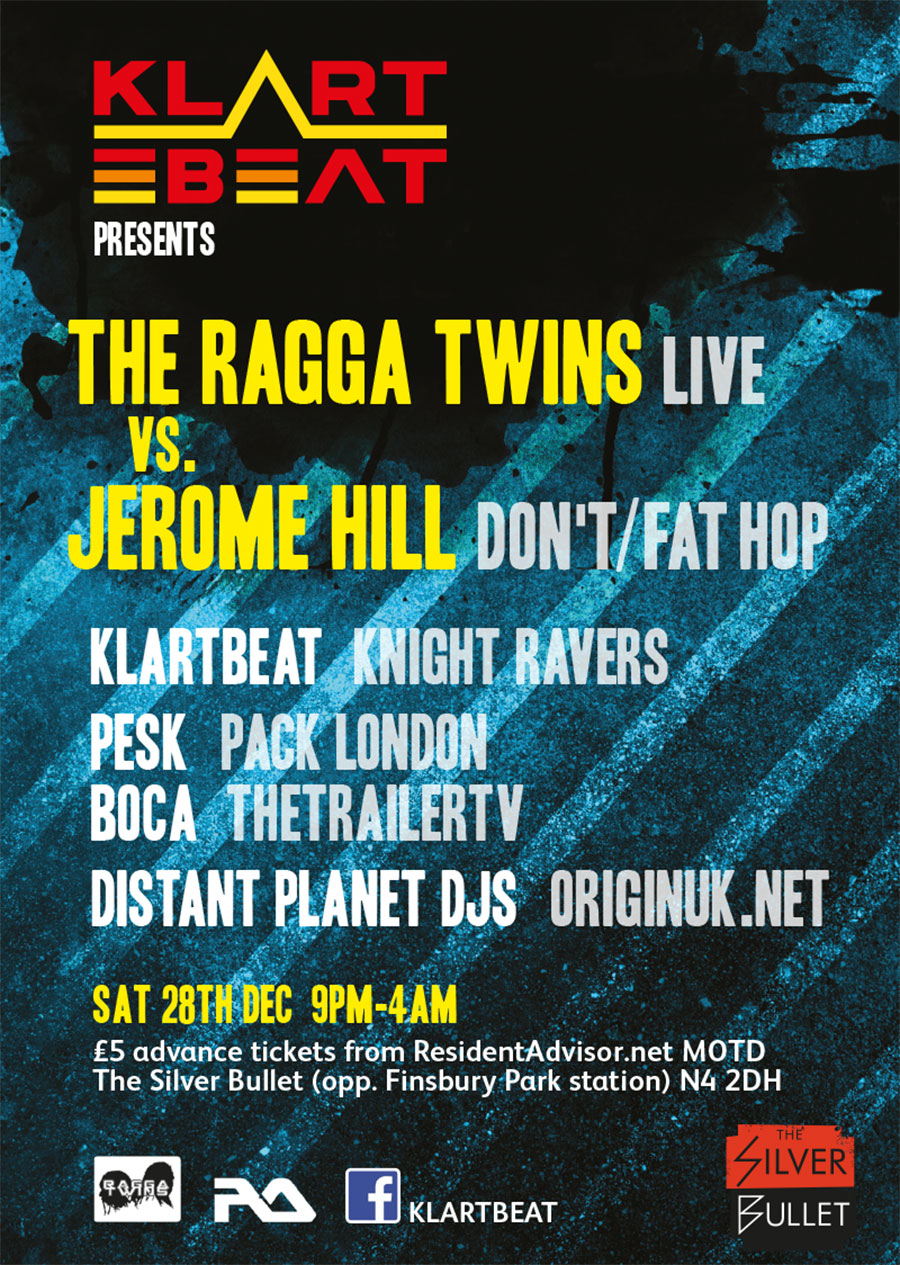 rwcreate | Klartbeat flyer, Ragga Twins