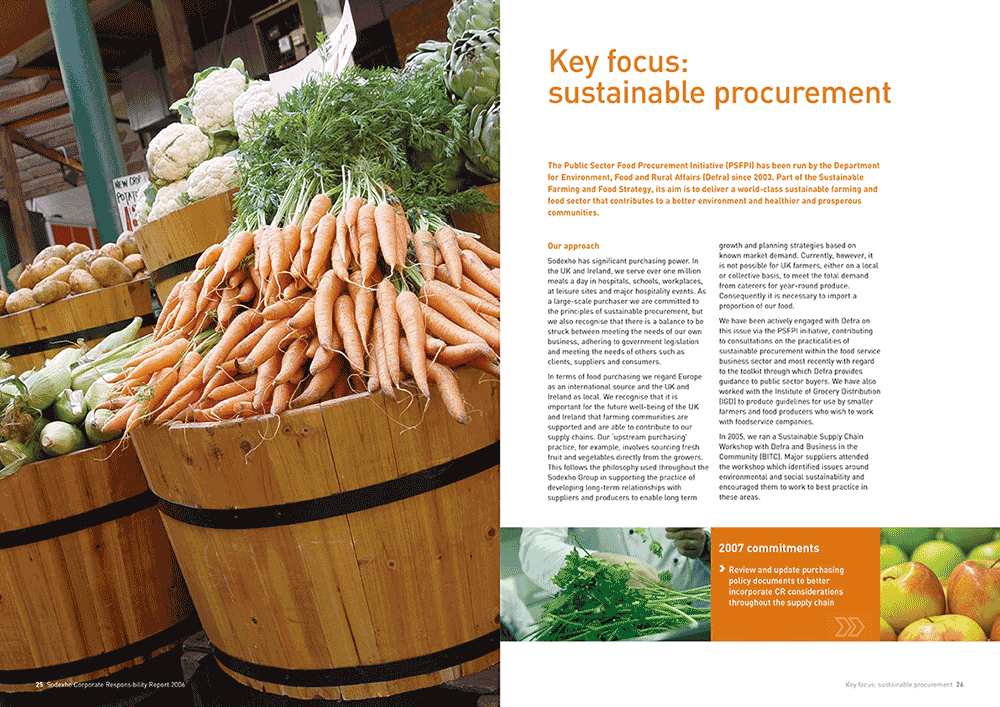 rwcreate | Sodexho corporate responsibility brochure spread1